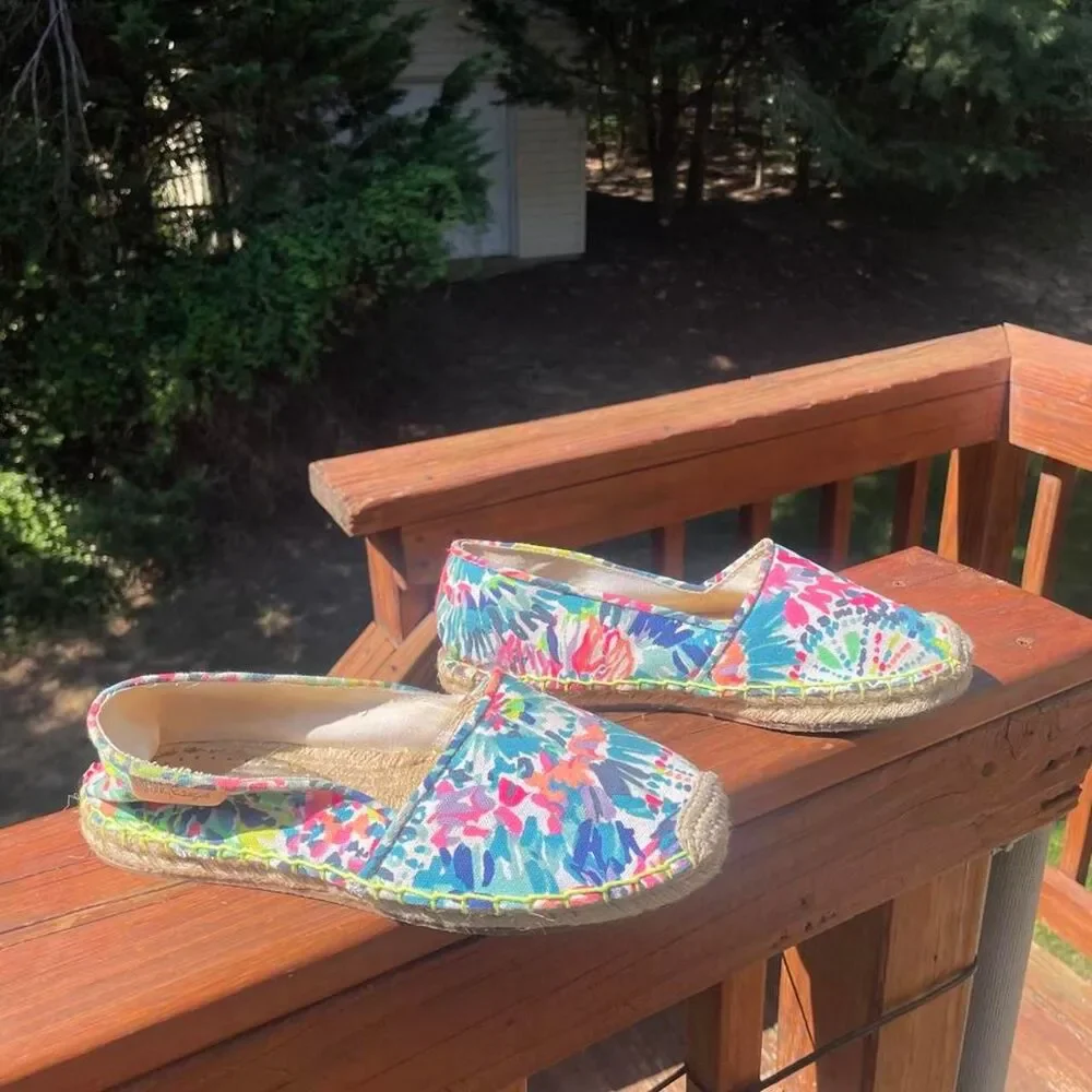 Lilly Pulitzer Women's 7 Lia Flat Dive Espadrilles